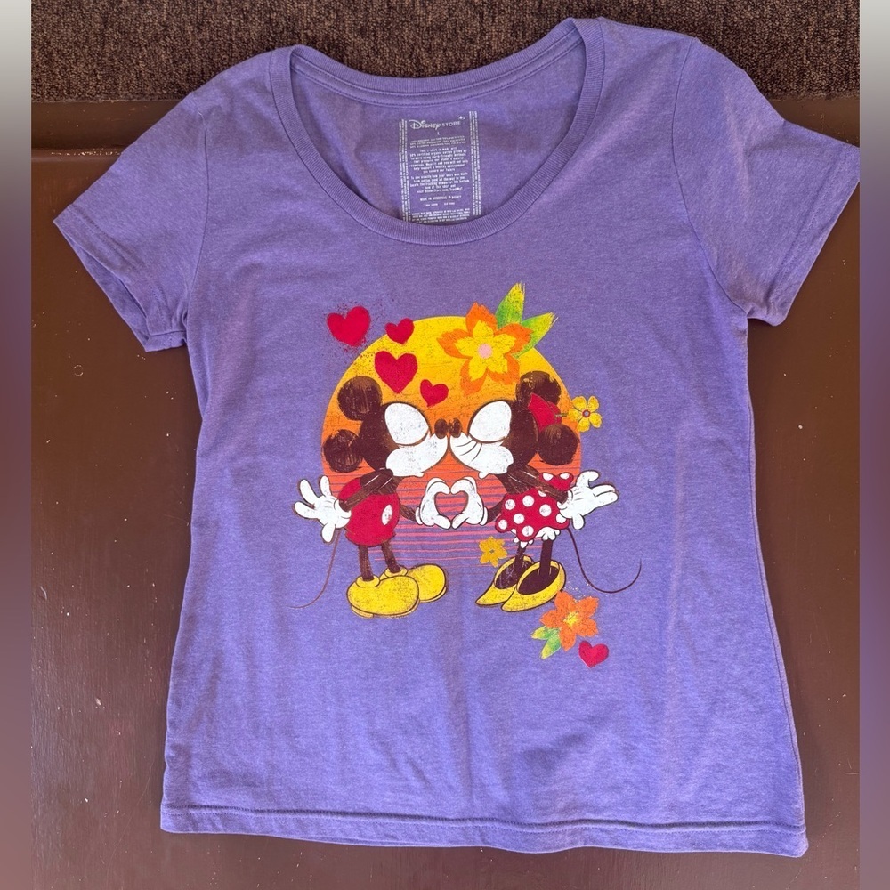 The Disney Store Mickey and Minnie Mouse short sleeve tshirt - women’s Large